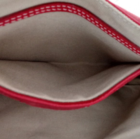 NWOT Zara Basics Red Leather Clutch - Picture 14 of 16